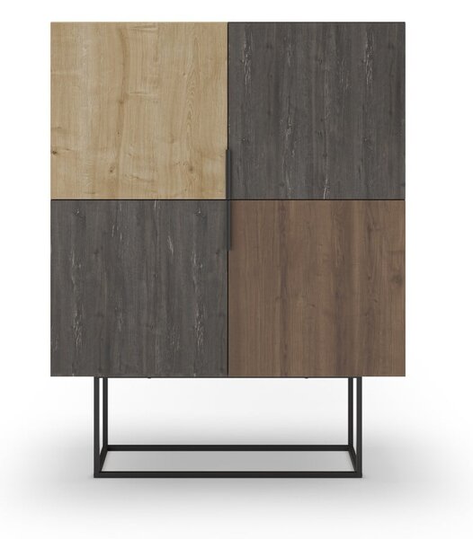 Brązowa szafka w dekorze dębu 100x130 cm Titan – Marckeric