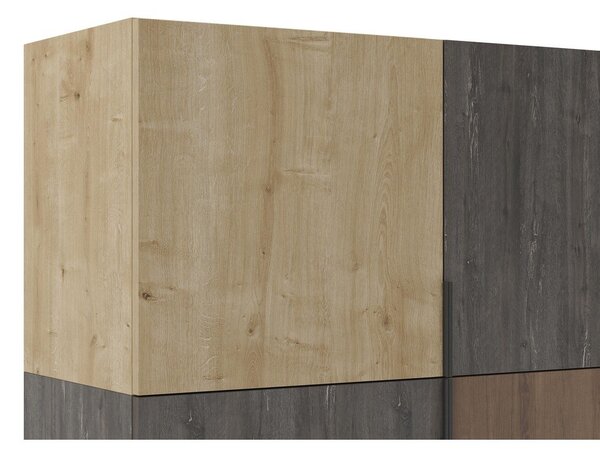 Brązowa szafka w dekorze dębu 100x130 cm Titan – Marckeric