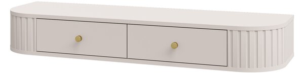 Toaletka wisząca Lento 123 cm z szufladami - beż piaskowy