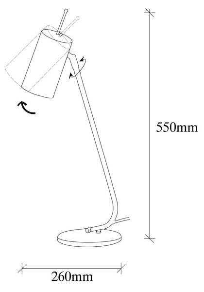 Czarna/w kolorze złota lampa stołowa z metalowym kloszem (wysokość 55 cm) Sivani – Opviq lights