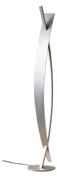 Lampa stojąca LED Marija Lucande, możliwość ściemniania, chromowy / srebrny, salon / jadalnia, metal, nowoczesny