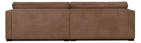 Jasnobrązowa sztruksowa sofa 266 cm Mobby – Scandic