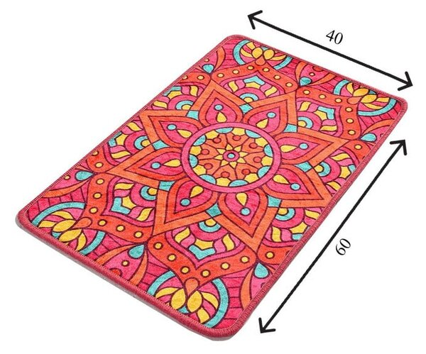 Dywanik łazienkowy z motywem mandali Foutastic Mandala, 60x40 cm