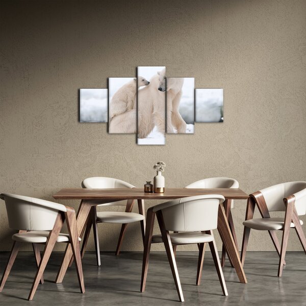 Obraz - Niedźwiedzie polarne (125x70 cm)