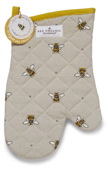 Beżowo-żółta bawełniana rękawica kuchenna Cooksmart ® Bumble Bees