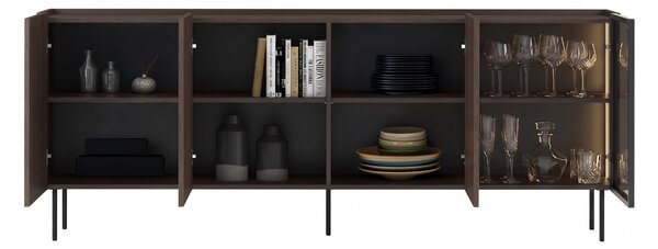 Komoda Dunari 220 cm czterodrzwiowa - dąb dunin