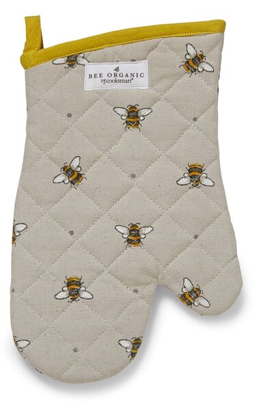 Beżowo-żółta bawełniana rękawica kuchenna Cooksmart ® Bumble Bees