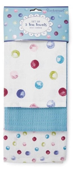 Bawełniane ścierki zestaw 3 szt. 45x65 cm Spotty Dotty – Cooksmart ®