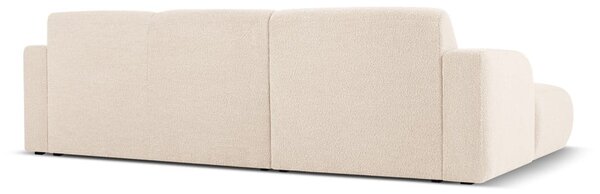 Beżowy narożnik z materiału bouclé (lewostronny) Molino – Micadoni Home