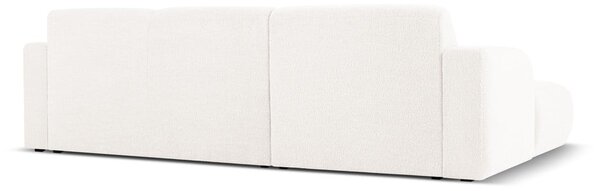 Biały narożnik z materiału bouclé (lewostronny) Molino – Micadoni Home