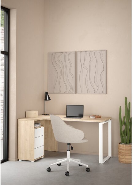Biurko z blatem w dekorze dębu 100x150 cm Sign – Tvilum