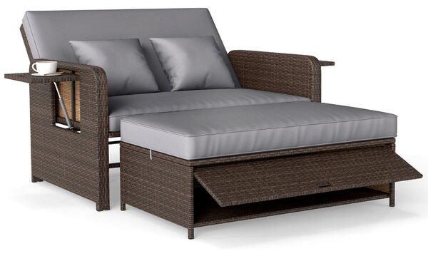 Sofa ogrodowa z regulowanym oparciem