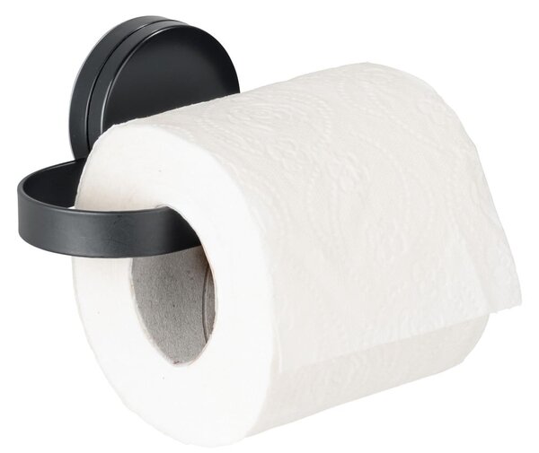 Czarny uchwyt na papier toaletowy Wenko Static-Loc® Pavia