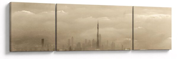 Obraz miasta w chmurach (170x50 cm)