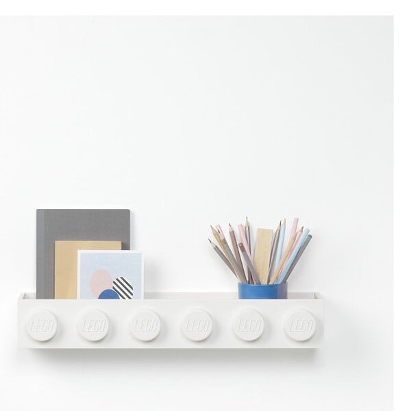 Dziecięca biała półka ścienna LEGO® Sleek