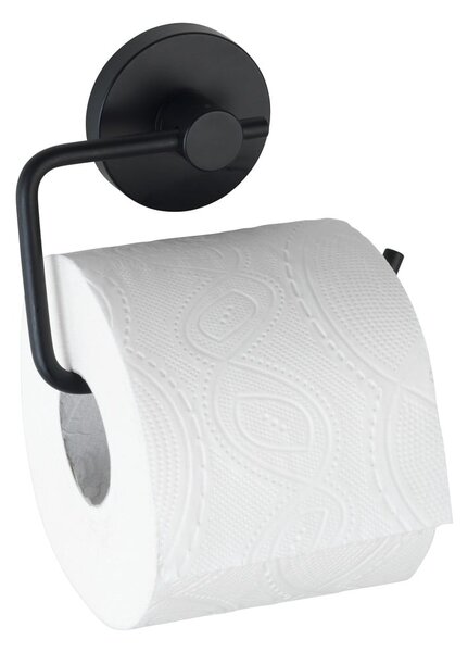 Czarny uchwyt na papier toaletowy Wenko Vacuum-Loc® Milazzo