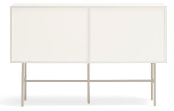 Beżowo-kremowa niska komoda z drzwiami przesuwnymi 140x91 cm Nube – Teulat