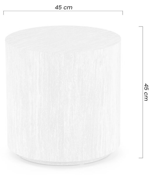 Zestaw stolików kawowych okrągłych Novula 60 i 45 cm - trawertyn