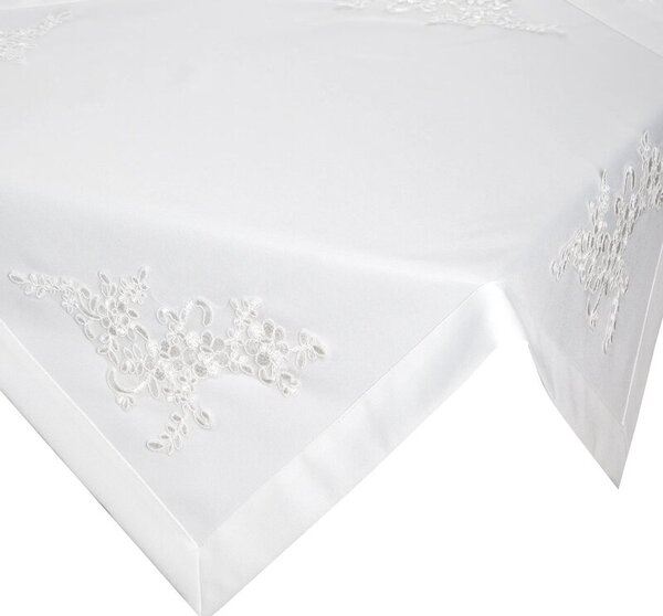 Obrus EUROFIRANY Bari 85 x 85 cm BiaÅy