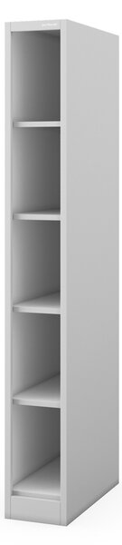 Regał metalowy wąski, archiwizacyjny na dokumenty szary: TIM 250 x 1850 x 600 mm