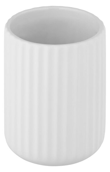 Biały ceramiczny kubek na szczoteczki Wenko Belluno