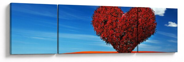 Obraz - Serce z drzewa (170x50 cm)