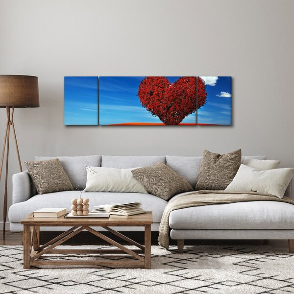 Obraz - Serce z drzewa (170x50 cm)