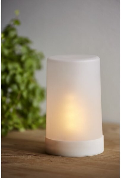 Biała ogrodowa dekoracja świetlna LED Star Trading Flame Candle , wys. 14,5 cm