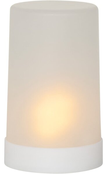 Biała ogrodowa dekoracja świetlna LED Star Trading Flame Candle , wys. 14,5 cm