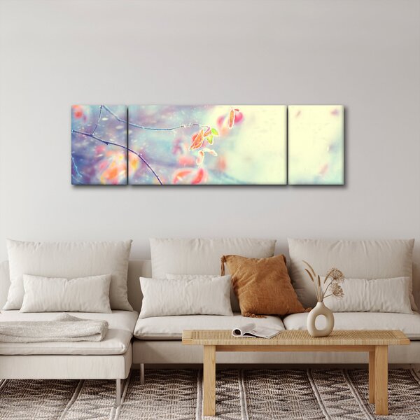 Obraz - Listki w lodzie (170x50 cm)