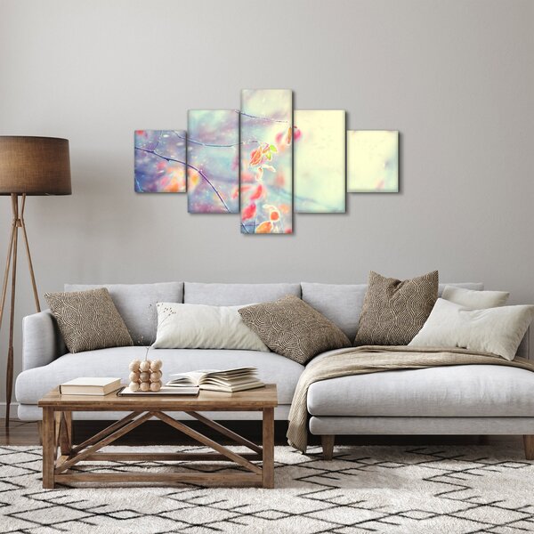 Obraz - Listki w lodzie (125x70 cm)