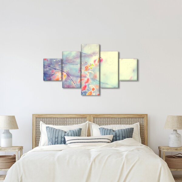 Obraz - Listki w lodzie (125x70 cm)