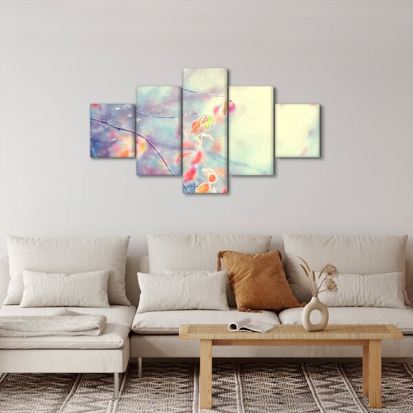 Obraz - Listki w lodzie (125x70 cm)