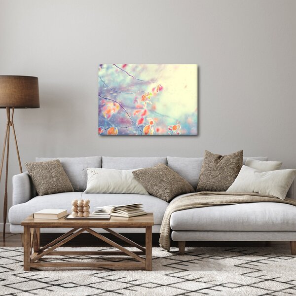 Obraz - Listki w lodzie (70x50 cm)