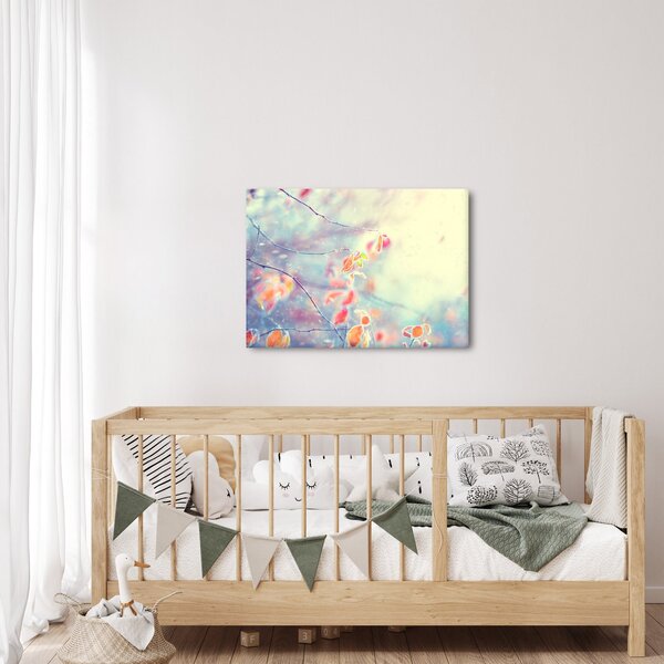 Obraz - Listki w lodzie (70x50 cm)