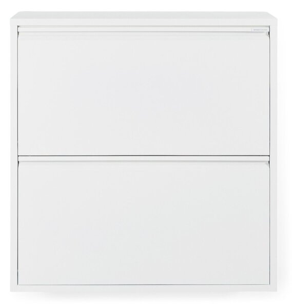 Biała metalowa uchylna szafka na buty 75x77,5x22,5 cm Billy – Spinder Design
