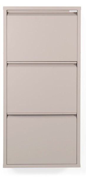 Szarobrązowa metalowa uchylna szafka na buty 50x103x15 cm Billy – Spinder Design