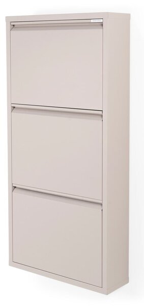 Szarobrązowa metalowa uchylna szafka na buty 50x103x15 cm Billy – Spinder Design