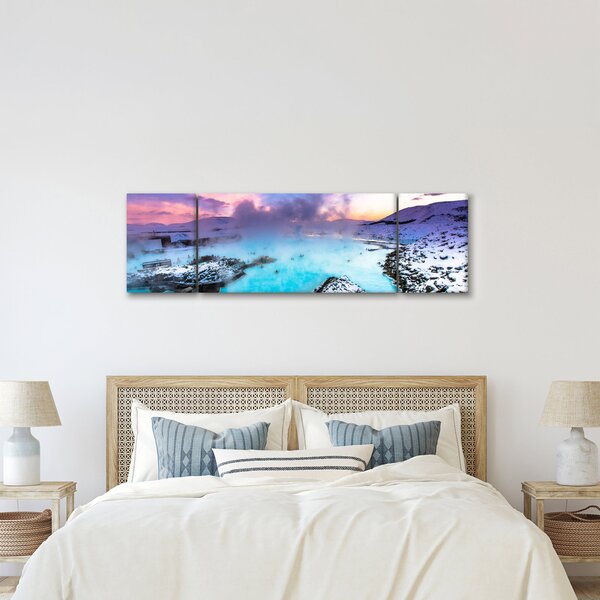 Obraz - Błękitna laguna na Islandii (170x50 cm)
