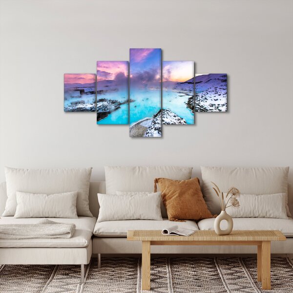 Obraz - Błękitna laguna na Islandii (125x70 cm)