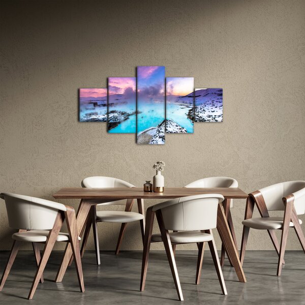 Obraz - Błękitna laguna na Islandii (125x70 cm)