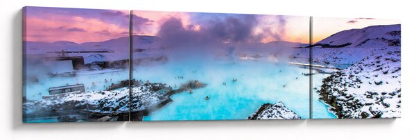 Obraz - Błękitna laguna na Islandii (170x50 cm)
