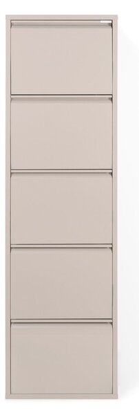 Szarobrązowa metalowa uchylna szafka na buty 50x169x15 cm Billy – Spinder Design