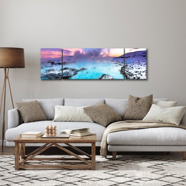 Obraz - Błękitna laguna na Islandii (170x50 cm)