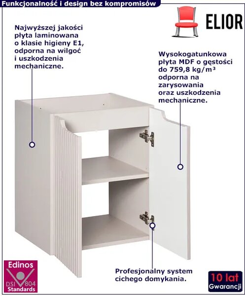 Nowoczesna kaszmirowa szafka łazienkowa Z4-E50