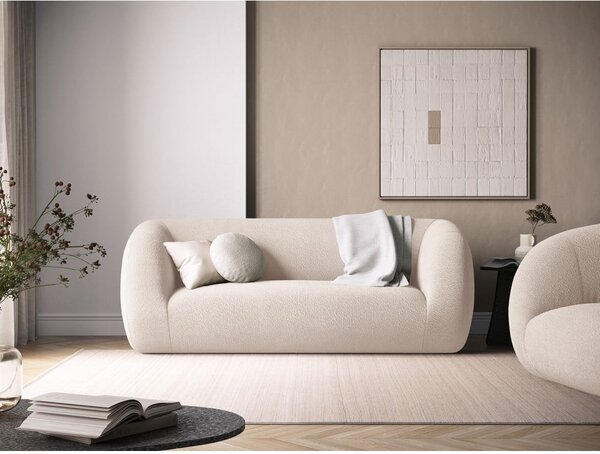 Kremowa sofa z materiału bouclé 210 cm Essen – Cosmopolitan Design