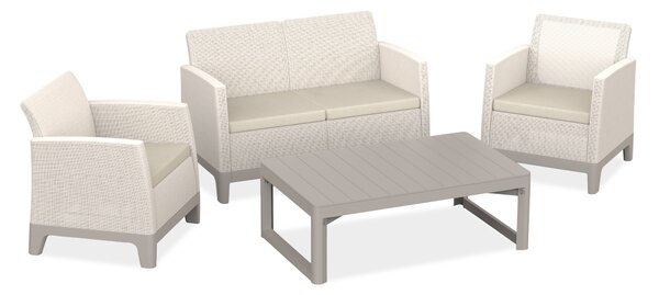 Meble ogrodowe SCANDI MAX2/LYON Pebble Grey-Soft Beige / Sf. Beige - Keter