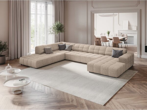 Beżowy narożnik (lewostronny/w kształcie litery U) Chicago – Cosmopolitan Design