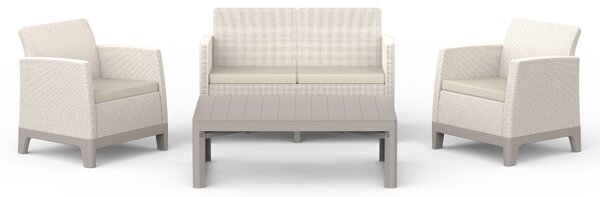 Meble ogrodowe SCANDI MAX2/LYON Pebble Grey-Soft Beige / Sf. Beige - Keter