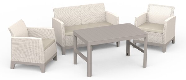 Meble ogrodowe SCANDI MAX2/LYON Pebble Grey-Soft Beige / Sf. Beige - Keter